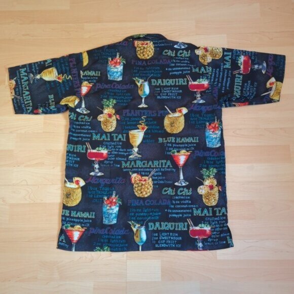 Men’s Hawaiian Summer  Cocktail Lounge Cruise Button Down Shirt - Picture 3 of 11